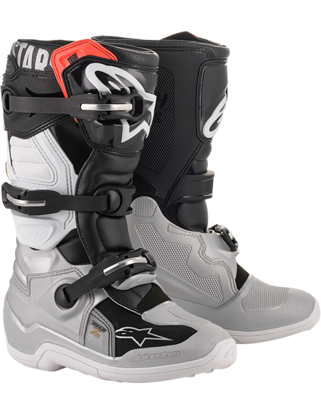Bottes Motocross Alpinestarss Tech 7S Blanc | Golden | Noir | Argent 6