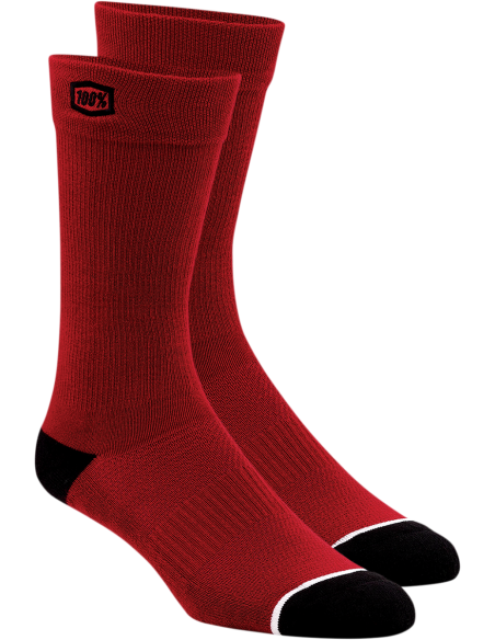 Chaussettes 100% Solid Rouge Sm / Md 24021-003-17