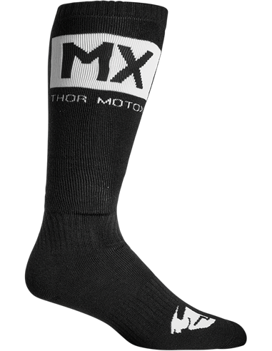Sock Mx Solid Bk/Wh 6-9 THOR-MX 2023 3431-0675