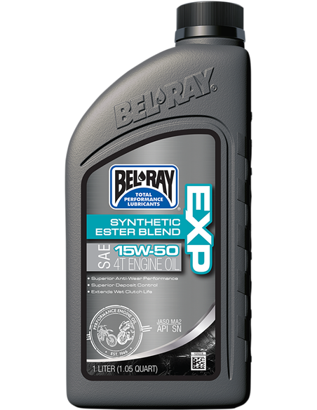 BEL-RAY Exp Semi-Synthetic Ester Blend 4-Stroke Aceite Motor15W-50 1 Liter 99130-B1LW