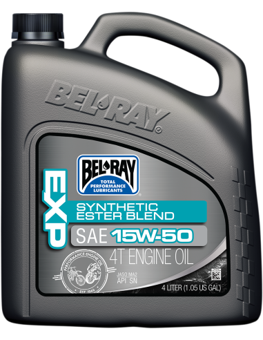 BEL-RAY Exp Semi-Synthetic Ester Blend 4-Stroke Oli de Motor 15W-50 4 Liter 99130-B4LW