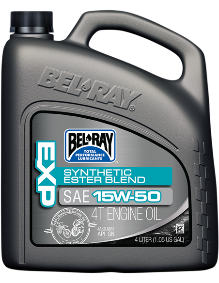BEL-RAY Exp Semi-Synthetic Ester Blend 4-Stroke Óleo de Motor 15W-50 4 Liter 99130-B4LW