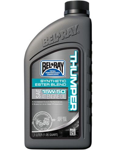 Bel-Ray Huile Thumper Racing Ester Blend Synthétique 4T 15W50 1-Liter 99530-B1LW