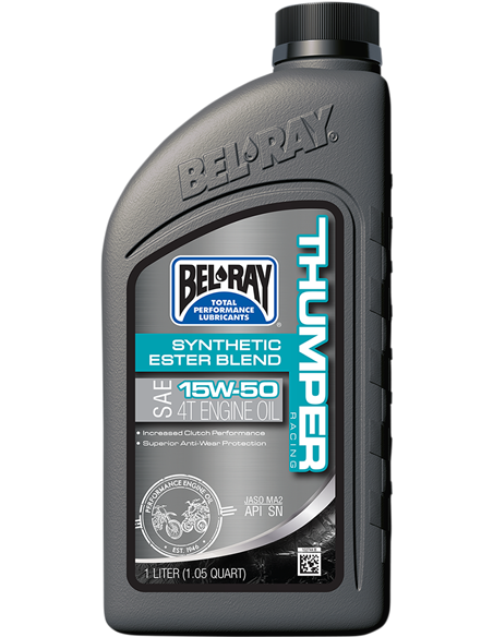 Aceite Bel-Ray Thumper Racing Ester Blend Sintético motor 4T 15W50 1 L. 99530-B1LW