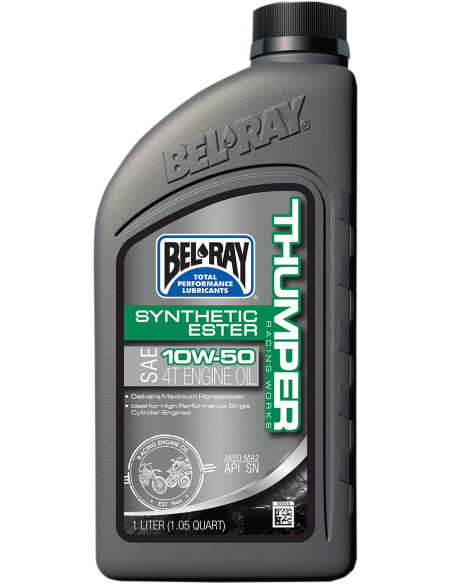 BEL-RAY Works Thumper Racing Synthetic Ester Blend 4-Stroke Oli de motor10W-50 1 Liter 99550-B1LW