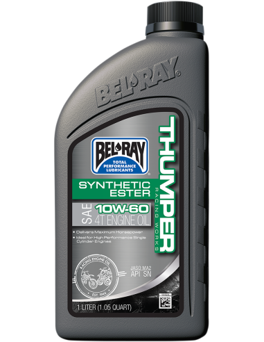 BEL-RAY Bel-Ray Works Thumper Racing Synthetic Ester 4-Stroke Huile Moteur 10W60, 1L 99551-B1LW