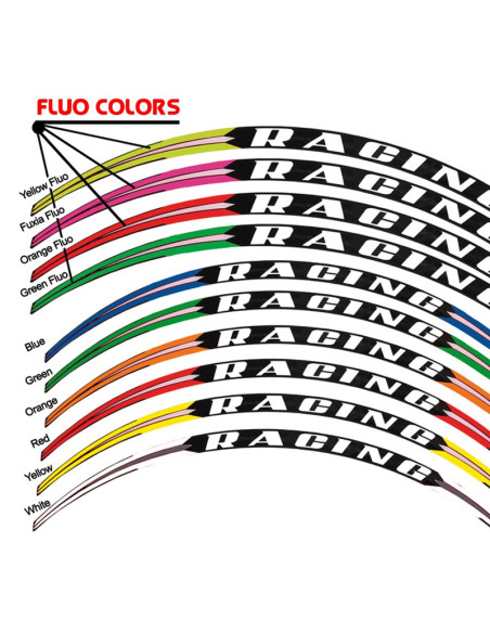 Kit pré-cortado de adesivos de aro 5026 Fluo Orange PRO GRIP PZ5026AF16