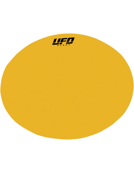 Paneles portanúmero universales vintage Oval Number Tapa frontal porta-números amarillo UFO-Plast ME08050-D