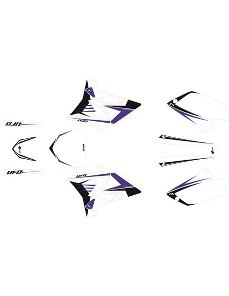 Kit Adhesivos UFO-Plast "Restyled" Yamaha Yz 125-250 2003-14 Blancos