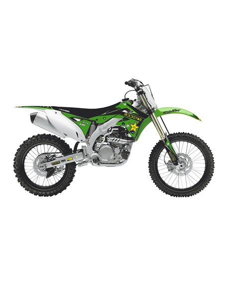 Kit de decalque com capa de assento Rockstar kxf Blackbird Racing 8420l
