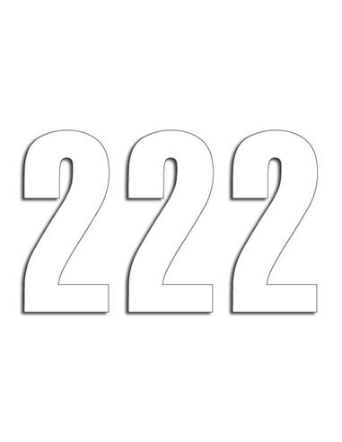 Pack d'autocollants Numbers Three Series 2 Pack de 3 Blackbird Racing 5047-10-2