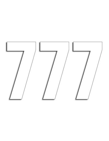 Pack d'autocollants Numbers Three Series 7 Pack de 3 Blackbird Racing 5047-10-7