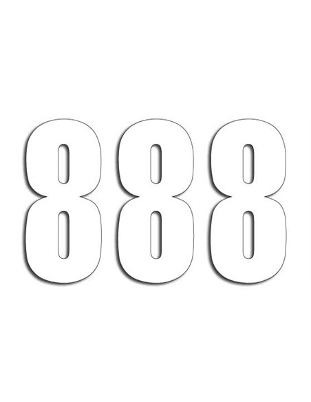 Pack d'autocollants Numbers Three Series 8 Pack de 3 Blackbird Racing 5047-10-8