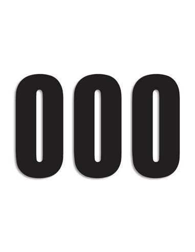 Number #0 13X7Cm Bk Blackbird Racing 5047/20/0