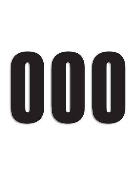 Number #0 13X7Cm Bk Blackbird Racing 5047/20/0