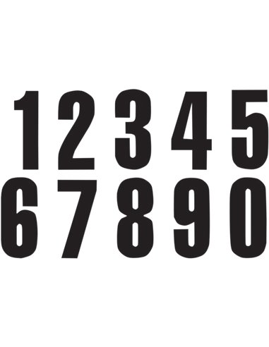 Pack de 3 autocollants Numbers Three Series 3 Blackbird Racing 5047-20-3