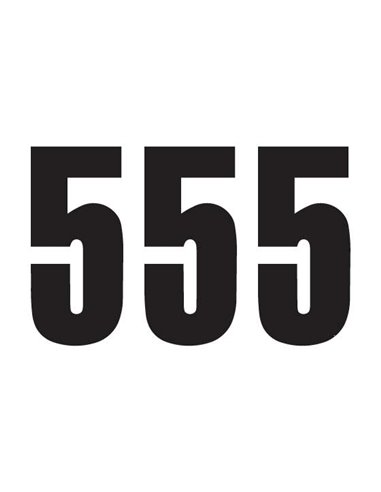 Number #5 13X7Cm Bk Blackbird Racing 5047/20/5