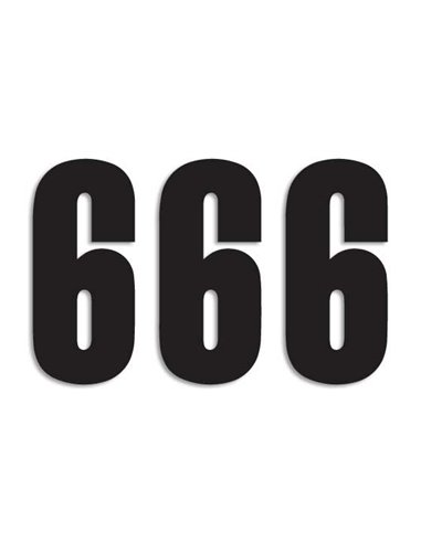 Pack de 3 autocollants Numbers Three Series 6 Blackbird Racing 5047-20-6