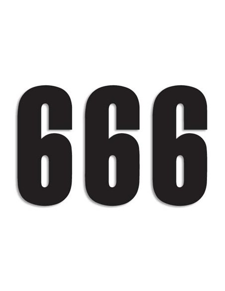 Números Three Series  6 Adhesivo Paquete de 3 Black Blackbird Racing 5047-20-6