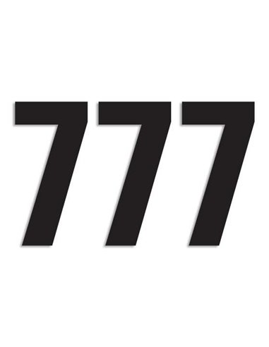 Number #7 13X7Cm Bk Blackbird Racing 5047/20/7