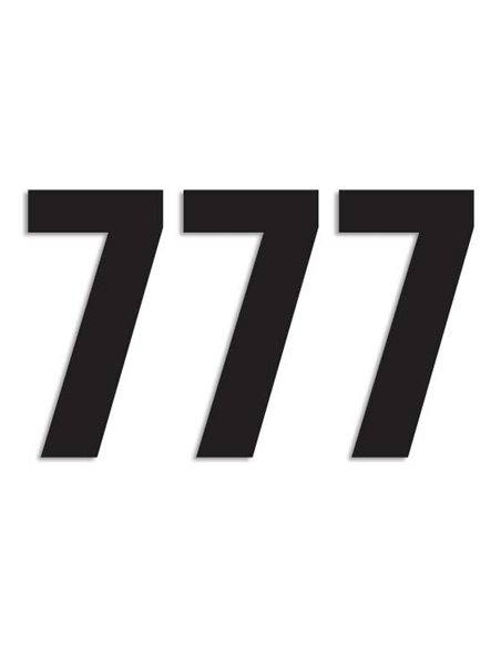 Números Three Sèries 7 Adhesiu Paquet de 3 Black Blackbird Racing 5047-20-7