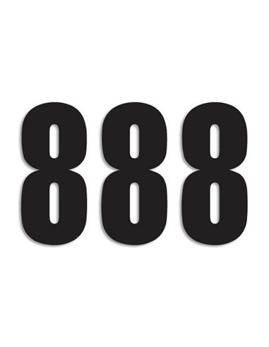 Pack d'autocollants Numbers Three Series 8 Pack de 3 Blackbird Racing 5047-20-8