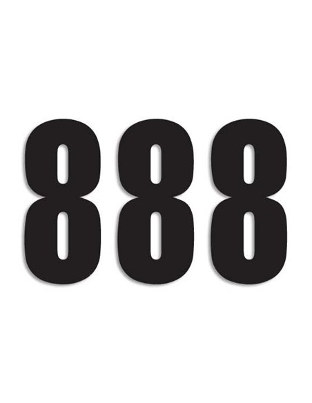 Pack d'autocollants Numbers Three Series 8 Pack de 3 Blackbird Racing 5047-20-8