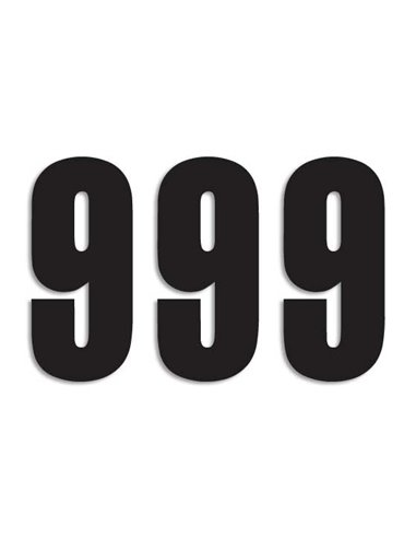 Números Three Sèries setembre Adhesiu Paquet de 3 Black Blackbird Racing 5047-20-9