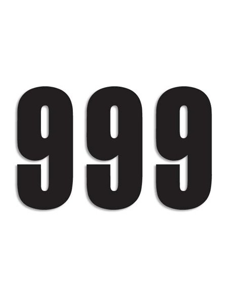 Números Three Sèries setembre Adhesiu Paquet de 3 Black Blackbird Racing 5047-20-9