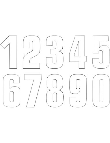 Number #0 16X7.5Cm Wh Blackbird Racing 5048/10/0