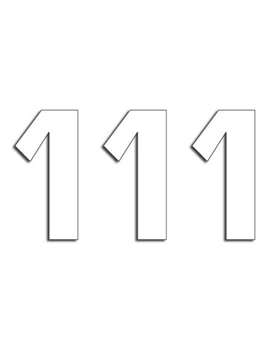 Number #1 16X7.5Cm Wh Blackbird Racing 5048/10/1