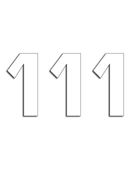 Number #1 16X7.5Cm Wh Blackbird Racing 5048/10/1