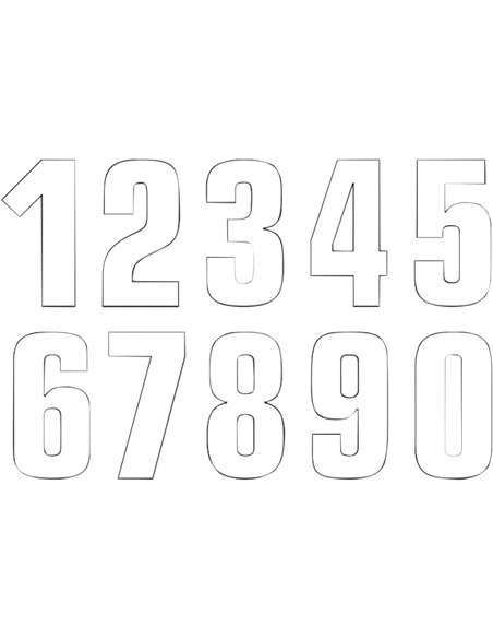 Number #2 16X7.5Cm Wh Blackbird Racing 5048/10/2