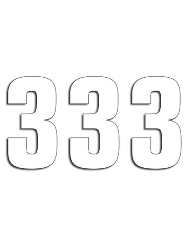 Number #3 16X7.5Cm Wh Blackbird Racing 5048/10/3