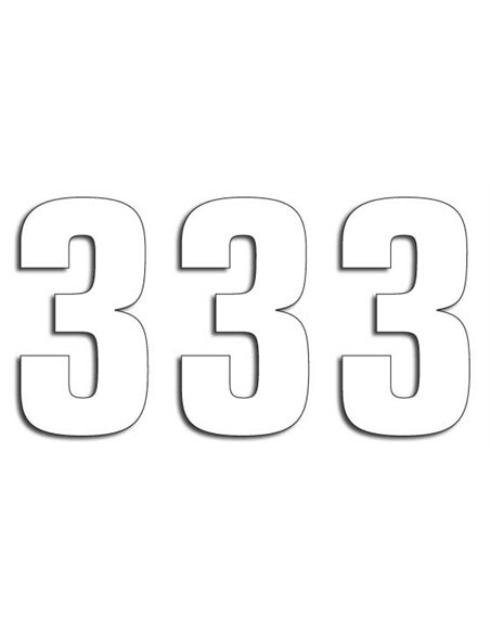 Number #3 16X7.5Cm Wh Blackbird Racing 5048/10/3