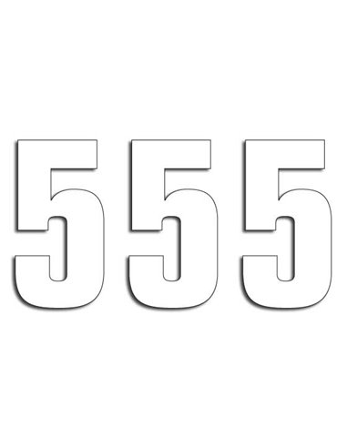 Number #5 16X7.5Cm Wh Blackbird Racing 5048/10/5