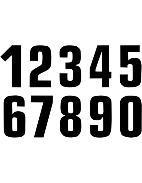 Number #0 16X7.5Cm Bk Blackbird Racing 5048/20/0