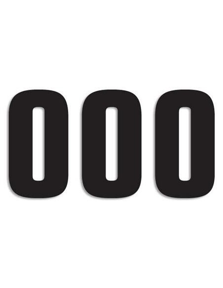 Lot d'autocollants Two Series Number 0 Blackbird Racing 5048-20-0 de 3