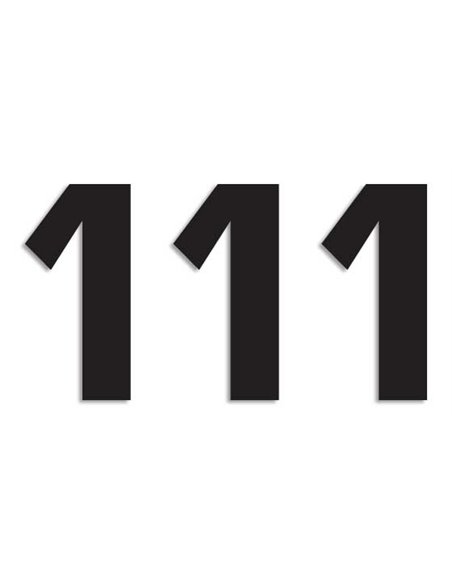Number #1 16X7.5Cm Bk Blackbird Racing 5048/20/1