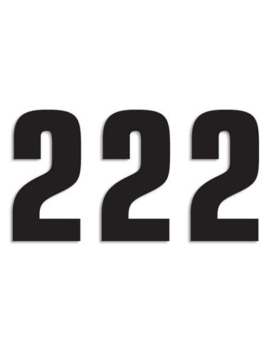 Number #2 16X7.5Cm Bk Blackbird Racing 5048/20/2