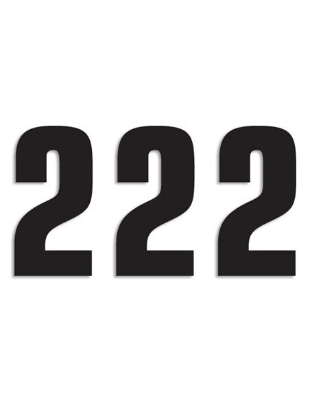 Number #2 16X7.5Cm Bk Blackbird Racing 5048/20/2