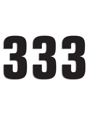Paquet de 3 adhesius Two Sèries Number 3 Black Blackbird Racing 5048-20-3