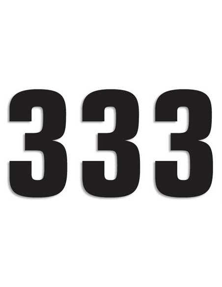 Paquet de 3 adhesius Two Sèries Number 3 Black Blackbird Racing 5048-20-3