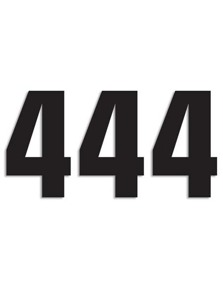 Paquete de 3 adhesivos Two Series Number  4 Black Blackbird Racing 5048-20-4