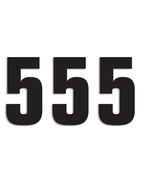 Paquet de 3 adhesius Two Sèries Number 5 Black Blackbird Racing 5048-20-5