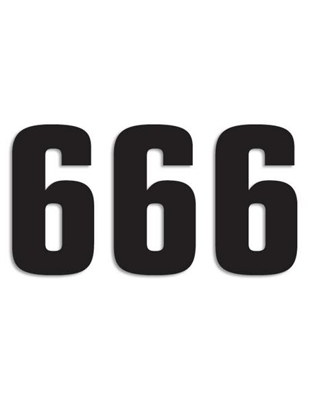 Paquet de 3 adhesius Two Sèries Number 6 Black Blackbird Racing 5048-20-6