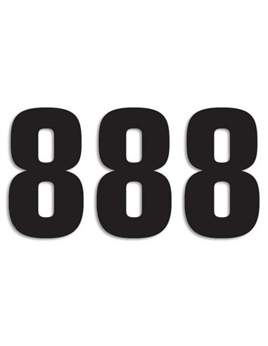 Number #8 16X7.5Cm Bk Blackbird Racing 5048/20/8