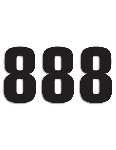 Paquet de 3 adhesius Two Sèries Number 8 Black Blackbird Racing 5048-20-8