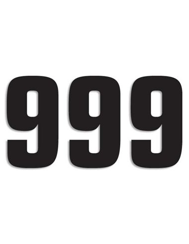 Lot d'autocollants Two Series Number 9 Blackbird Racing 5048-20-9 de 3
