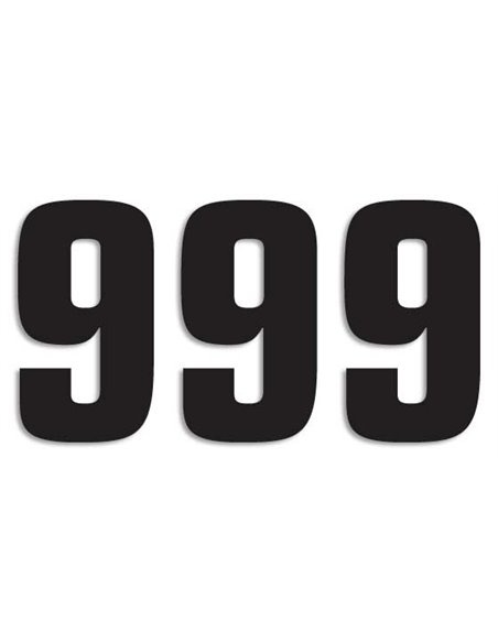 Number #9 16X7.5Cm Bk Blackbird Racing 5048/20/9